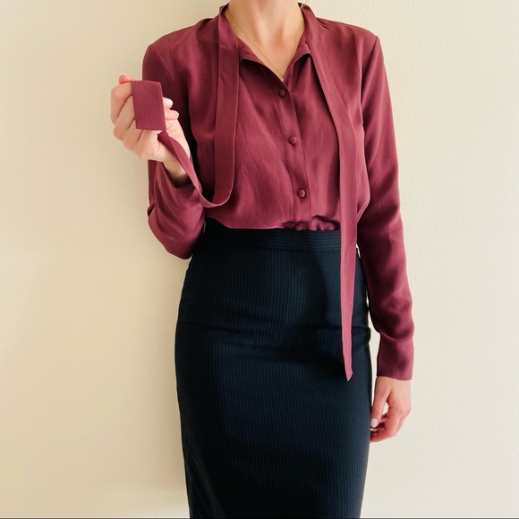 Tuxe Bodywear Boss 100% silk bodysuit blouse - Picture 4 of 8